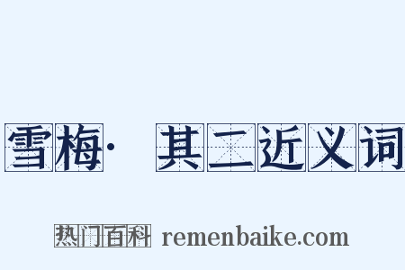 雪梅·其二近义词是什么意思的图片